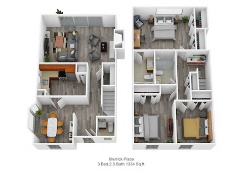 Merrick Place 3Bed 25Bath 1334 Sq ft at Merrick Place, Lexington, Kentucky